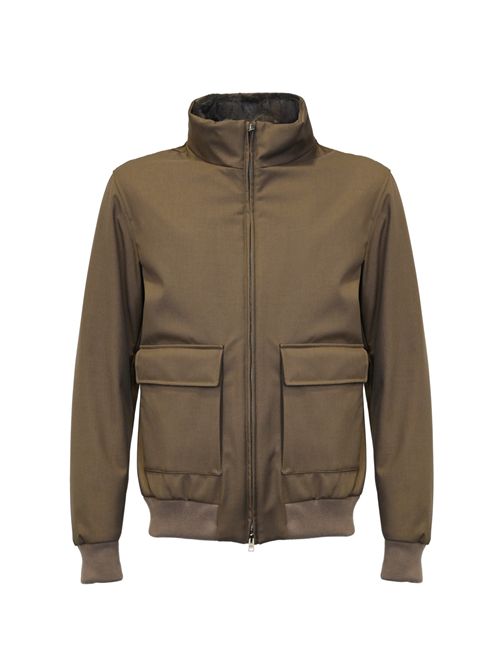 Bomber woolen melange twill e light faux fur Herno | GI000542U 127308010